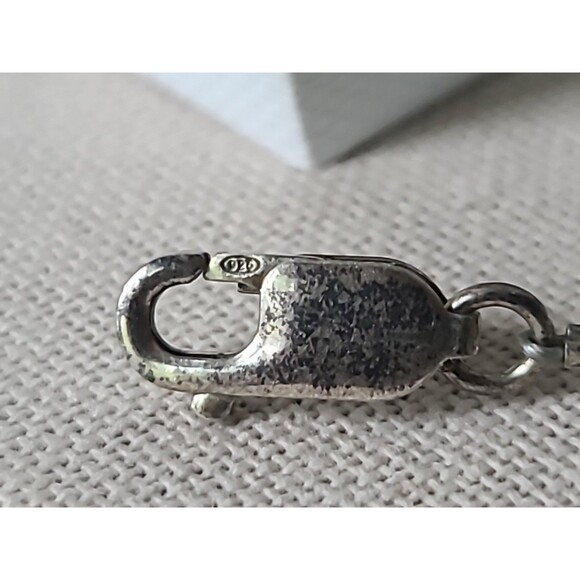 925 Sterling Silver Graduated Faceted Clear Glass Necklace Vintage - Picture 7 of 10